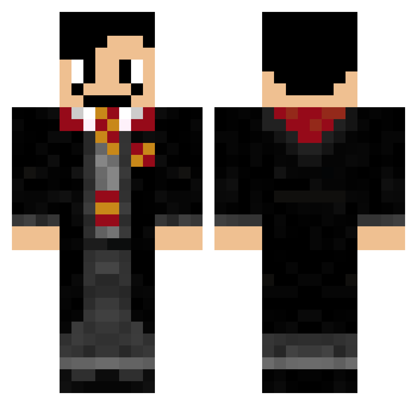 Roxymaxon Minecraft skin, front and back view