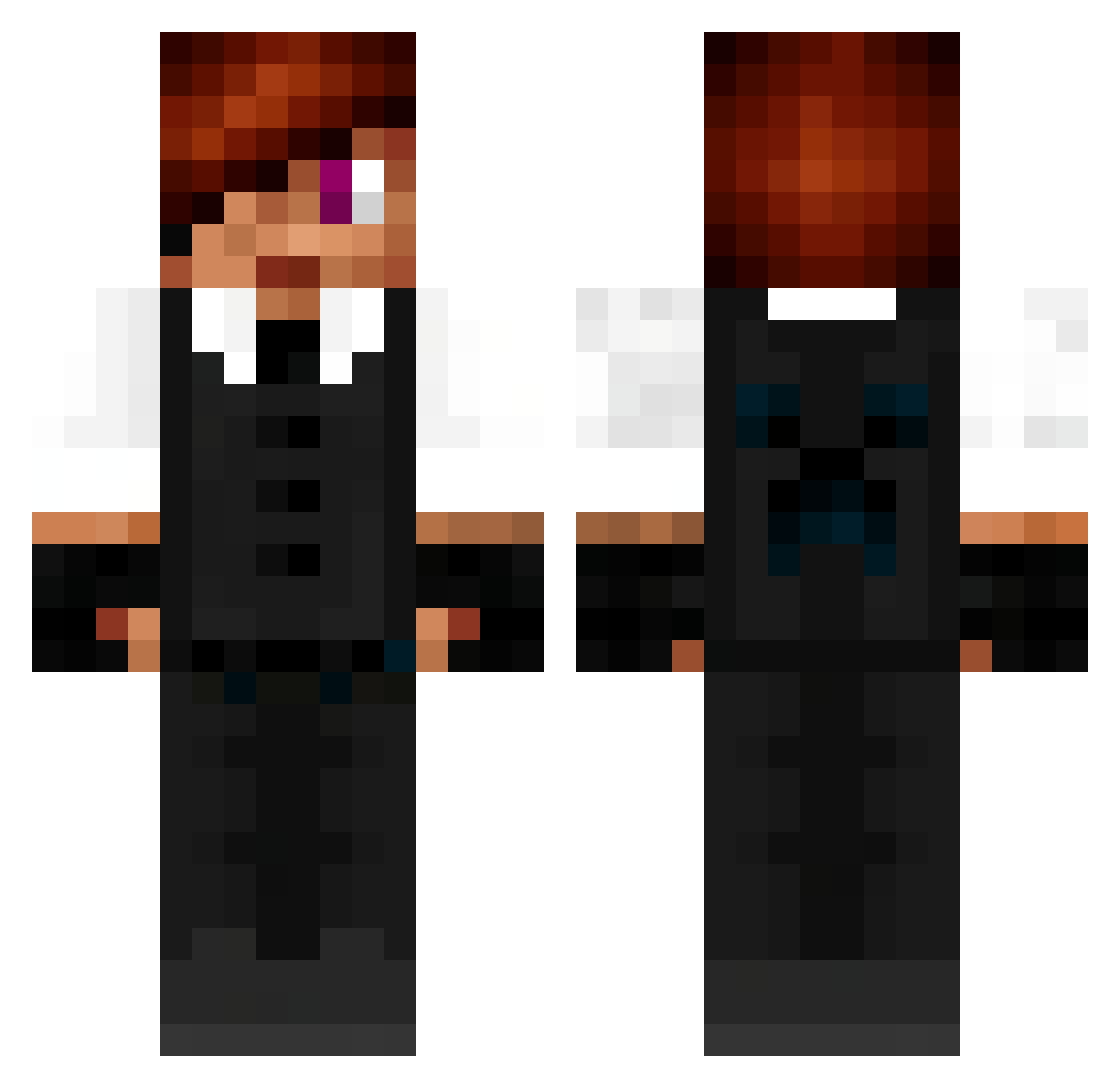 thedysons Minecraft skin, front and back view