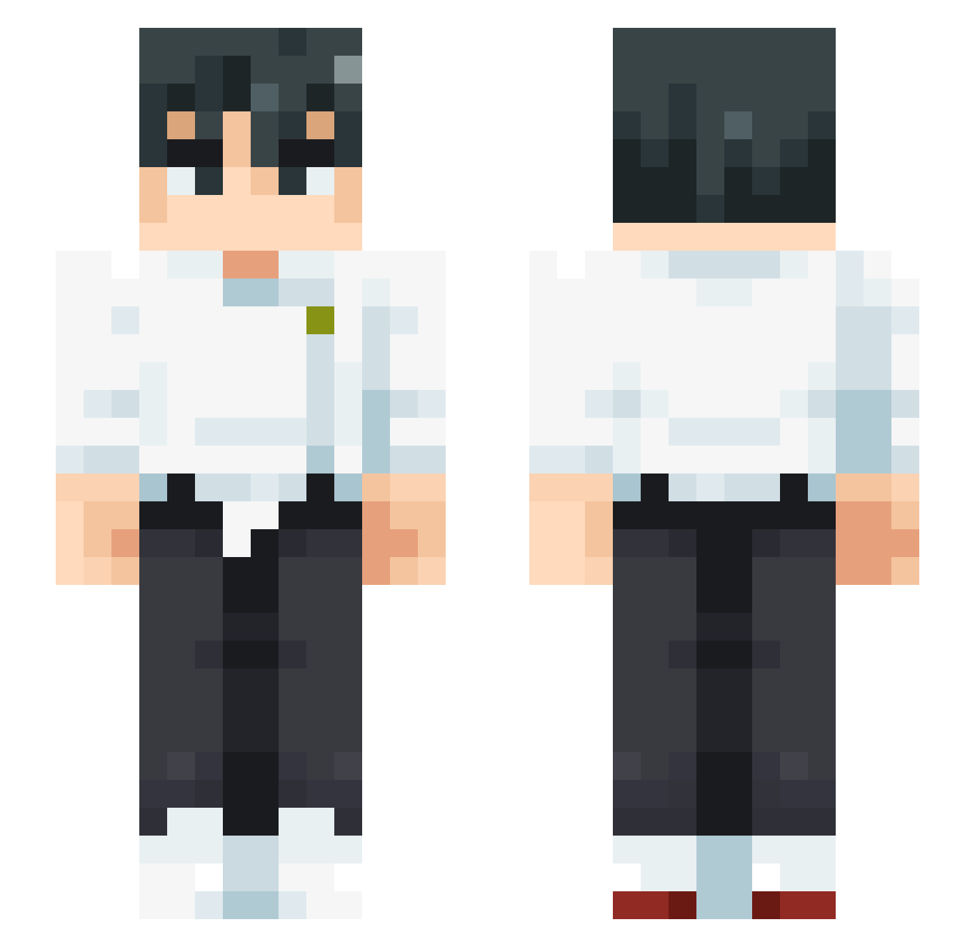 jobbyplayz Minecraft skin, front and back view