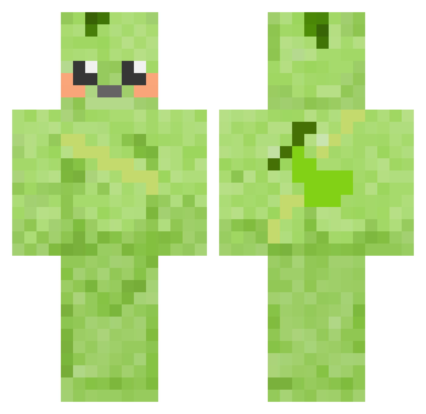 Kylestah Minecraft skin, front and back view