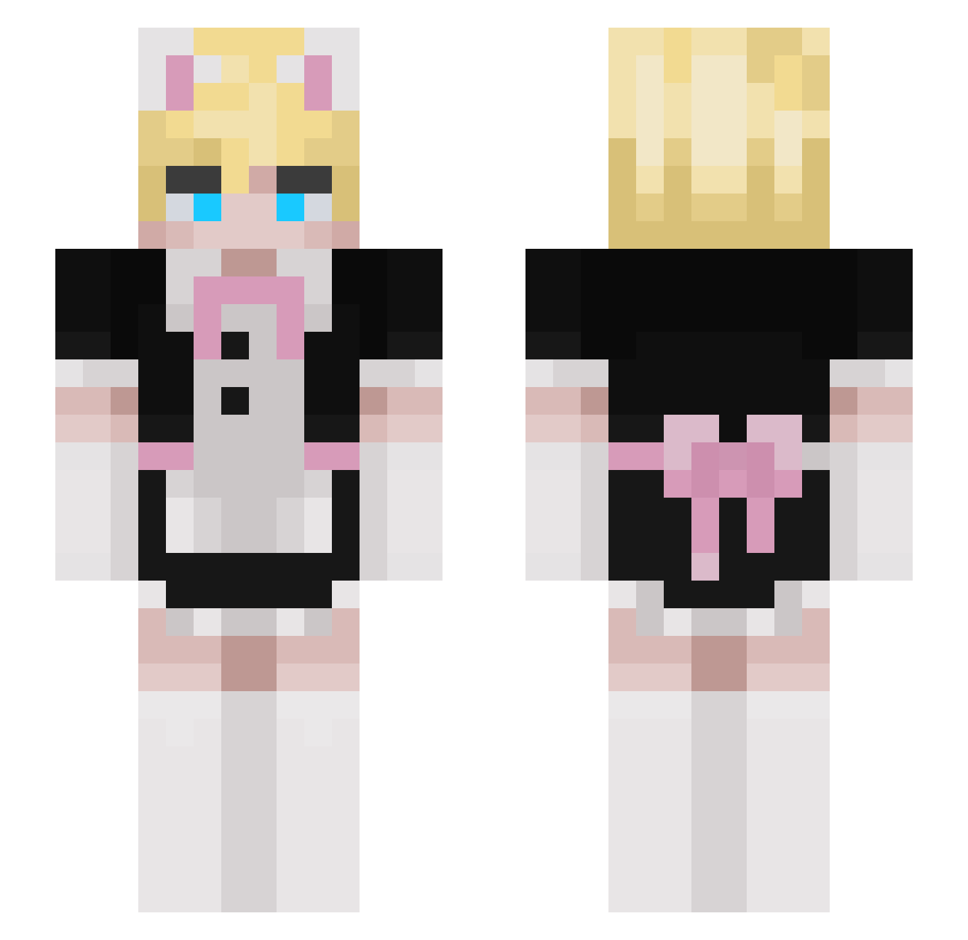 HamMax Minecraft skin, front and back view