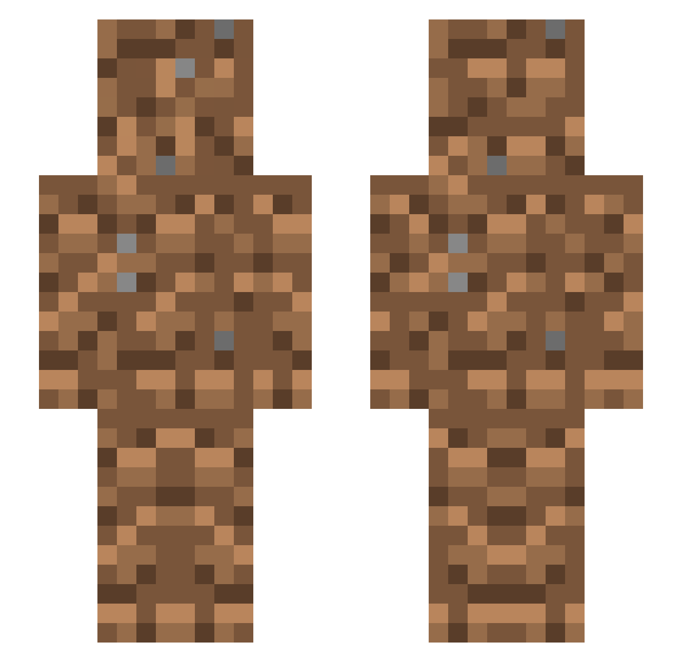 yff Minecraft skin, front and back view