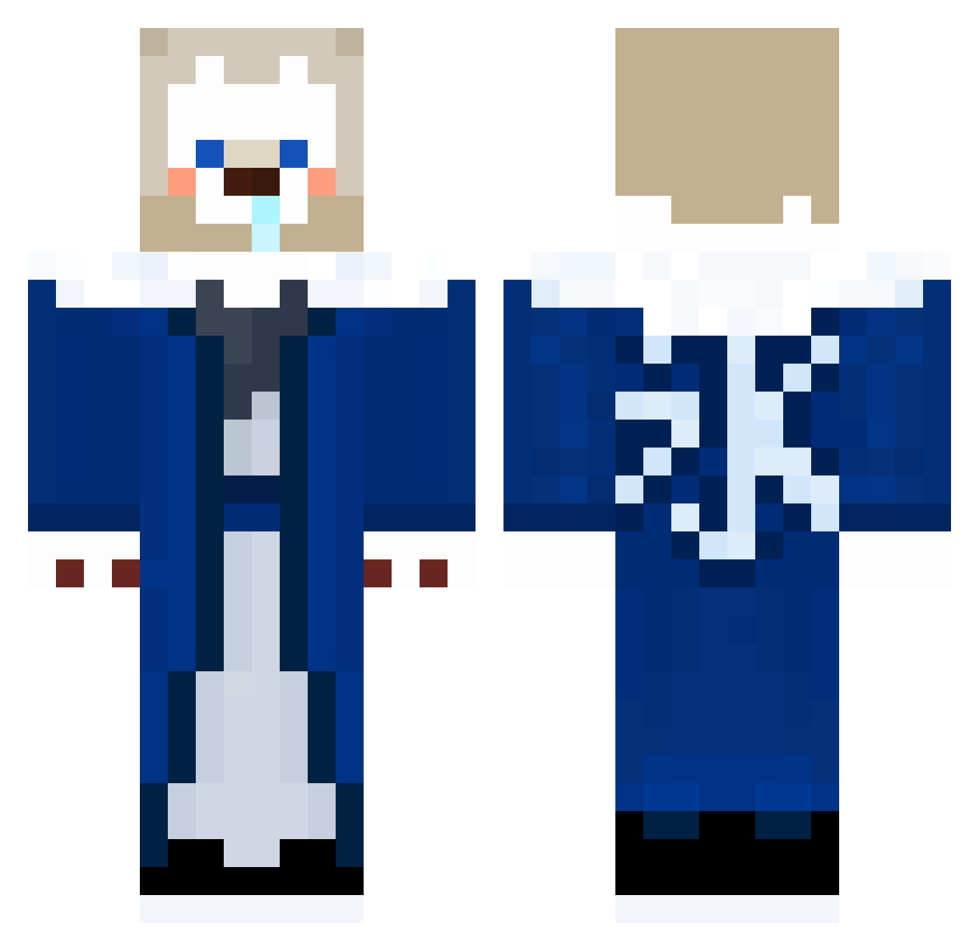 Untitled07 Minecraft skin, front and back view
