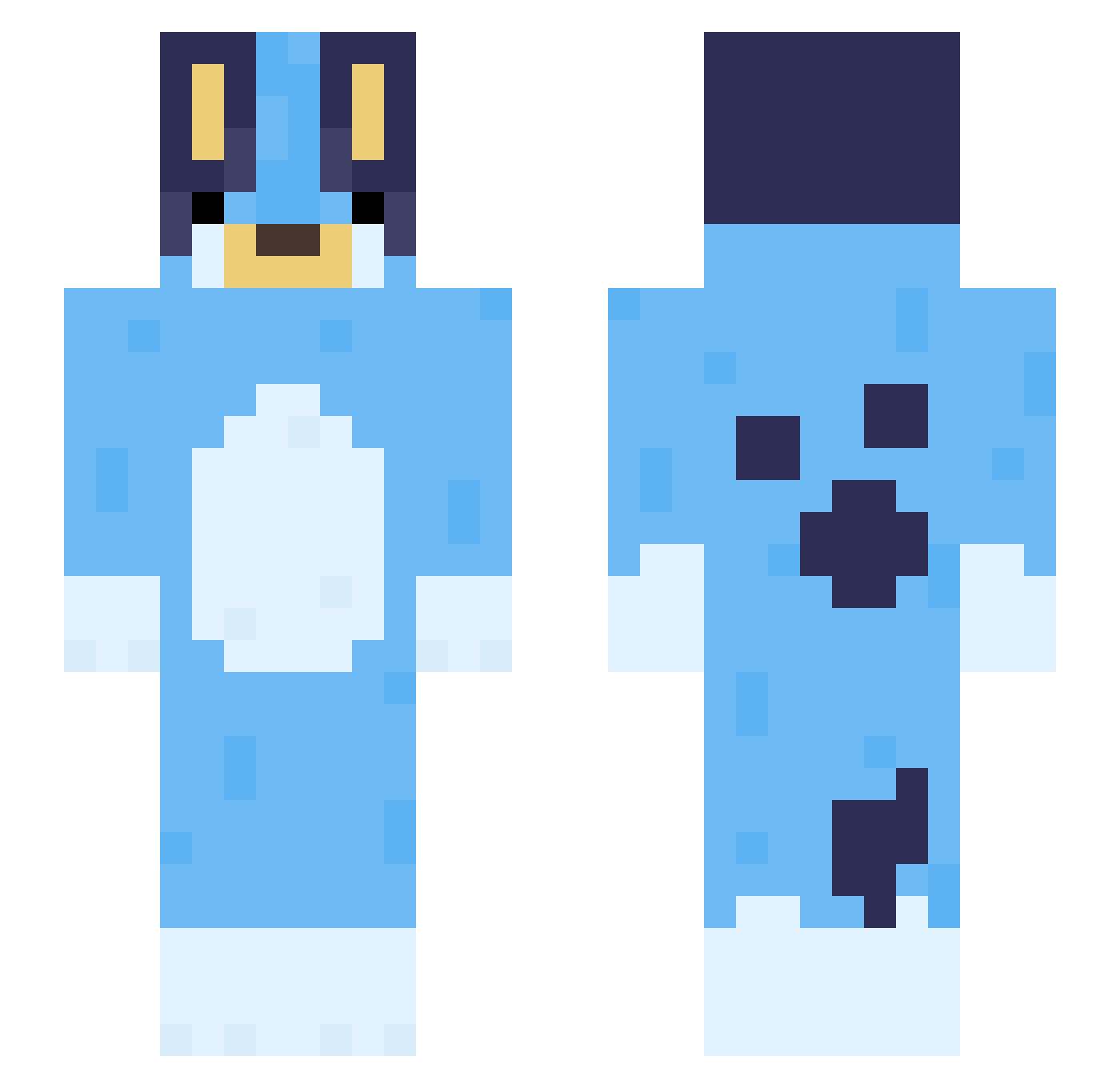 strslyr Minecraft skin, front and back view