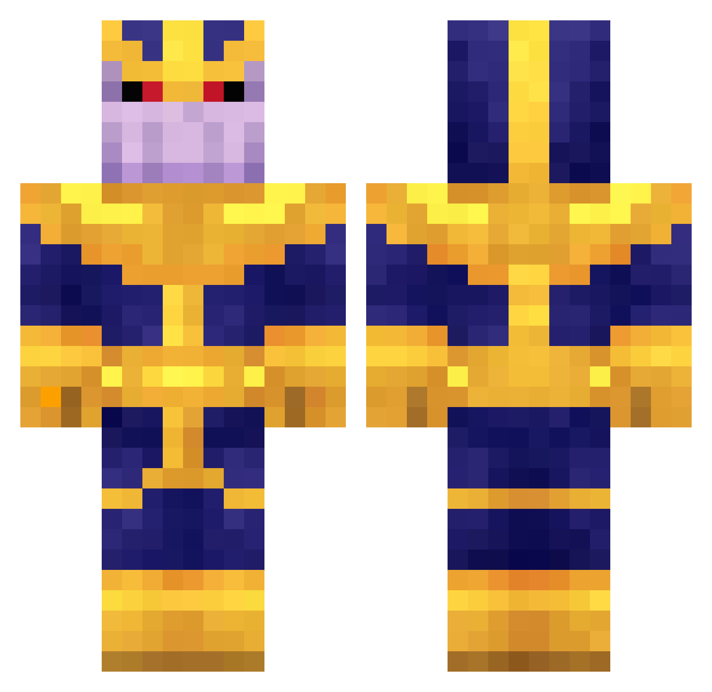 suryanshg Minecraft skin, front and back view