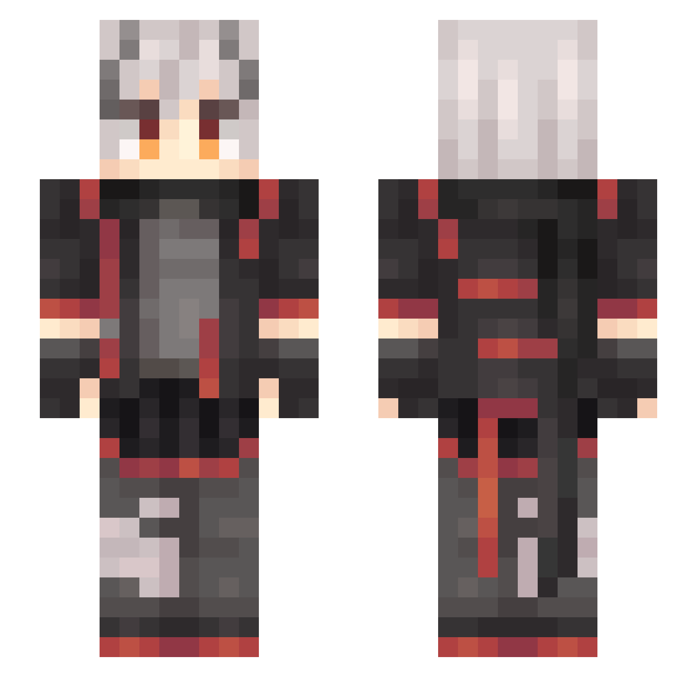 Oct27 Minecraft skin, front and back view