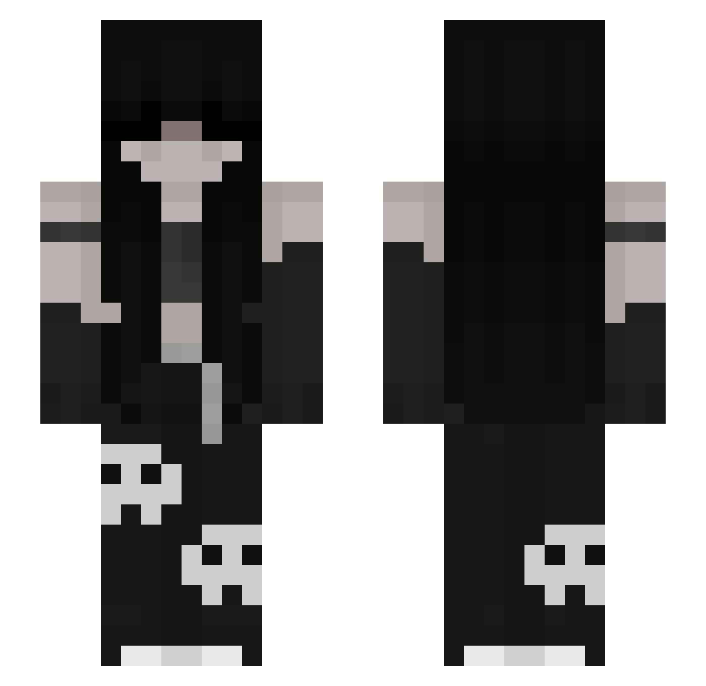 SkeloFroggo Minecraft skin, front and back view