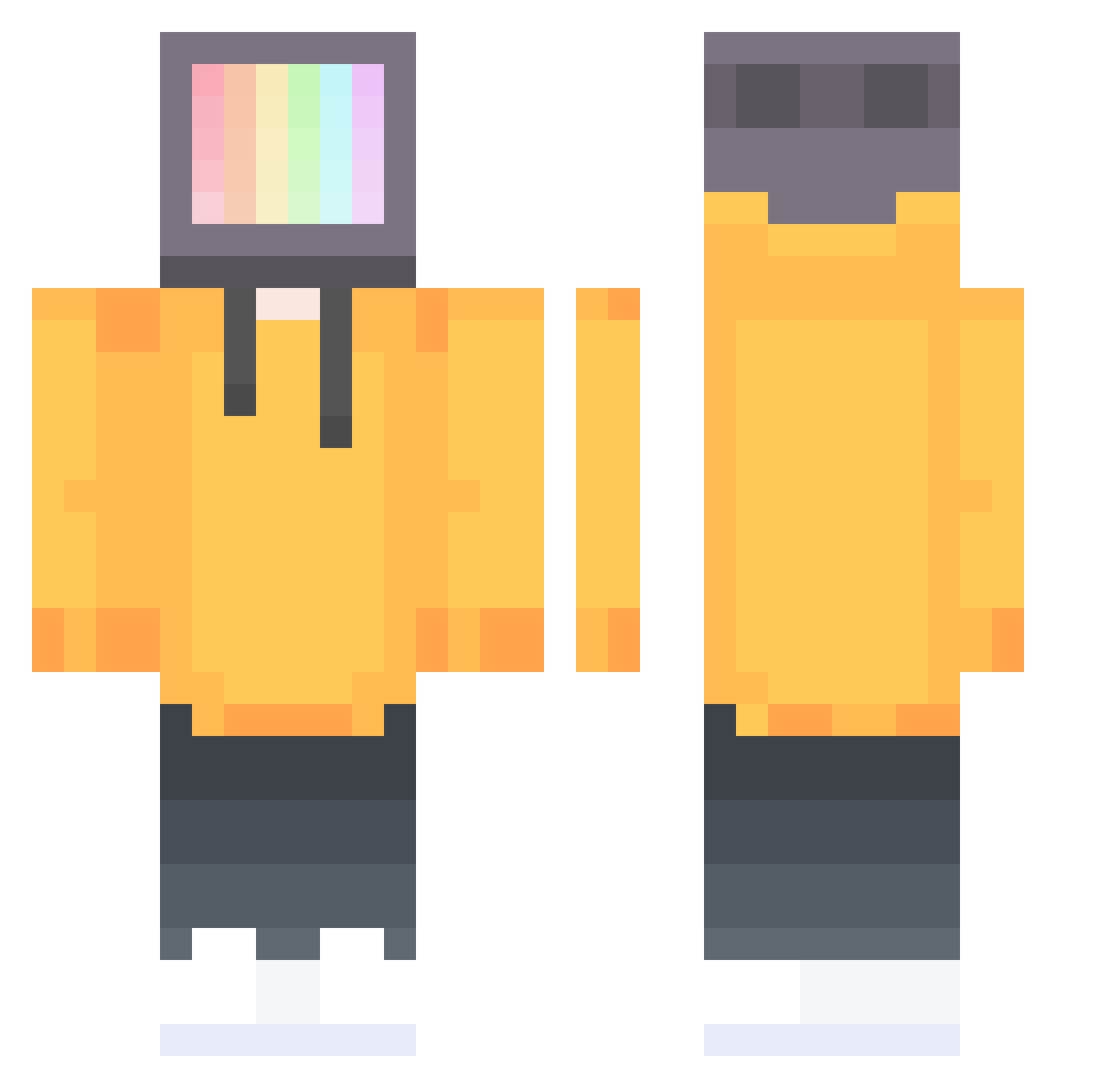 zorro798 Minecraft skin, front and back view