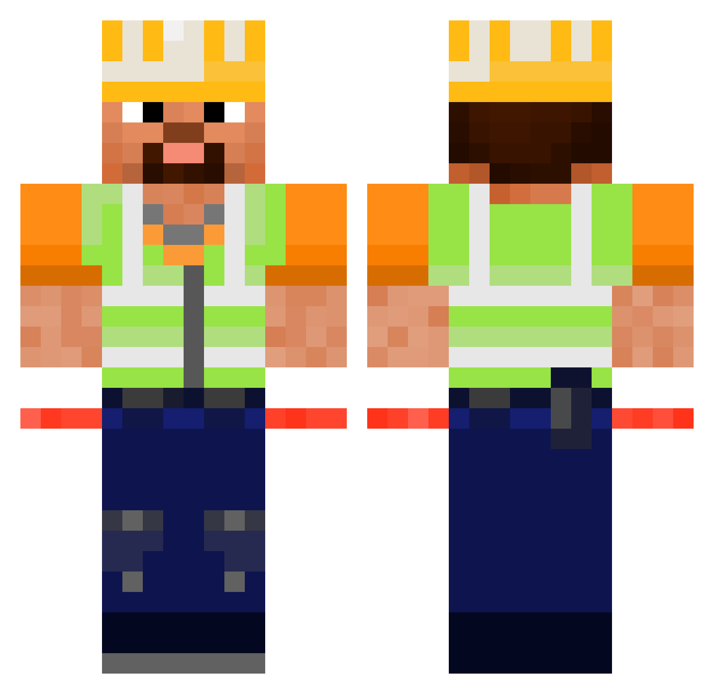 Triumpher Minecraft skin, front and back view