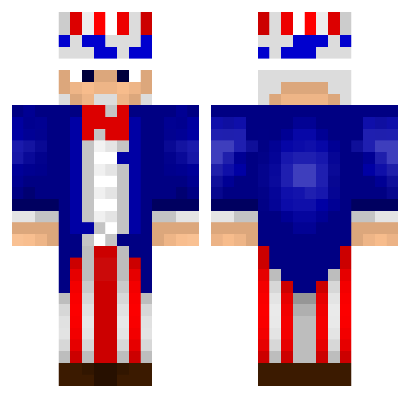 SexyLemon Minecraft skin, front and back view