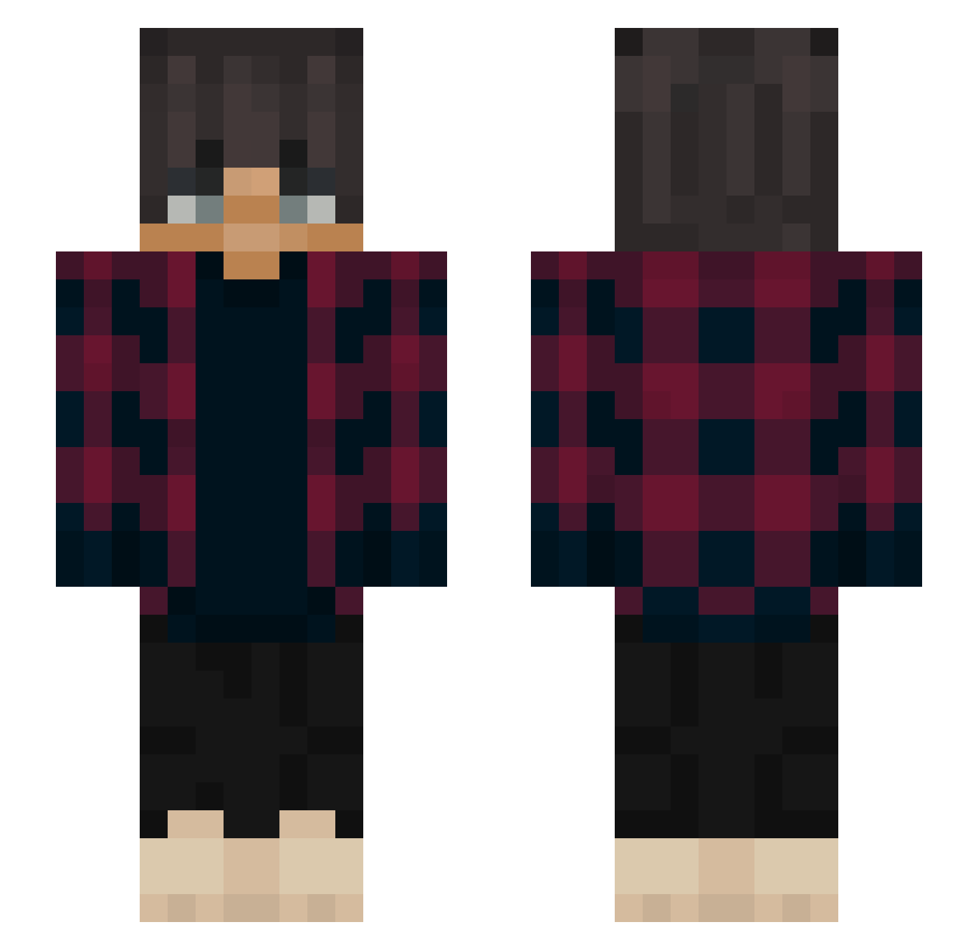 Pqpijn_ Minecraft skin, front and back view