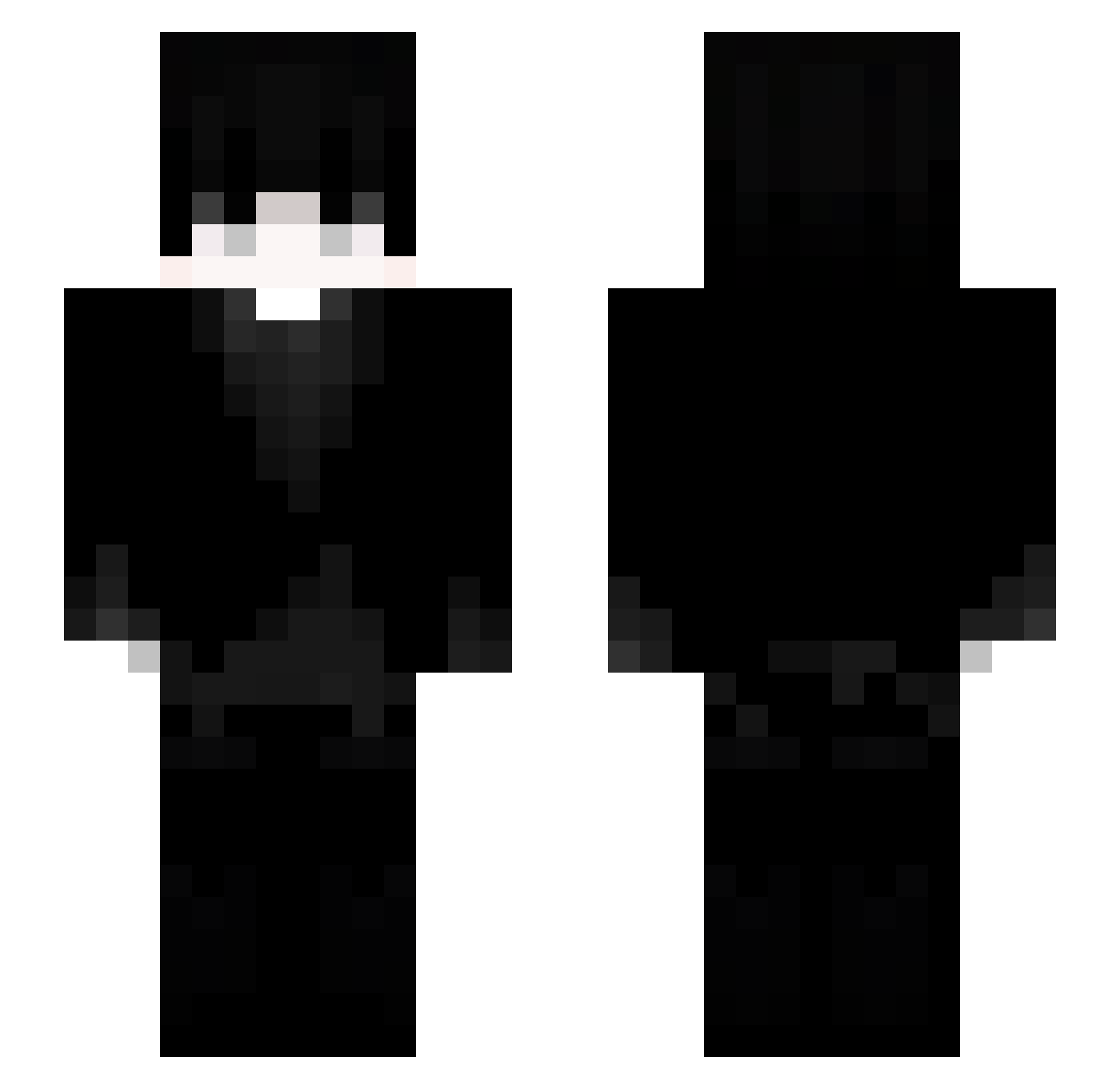 Zondw Minecraft skin, front and back view