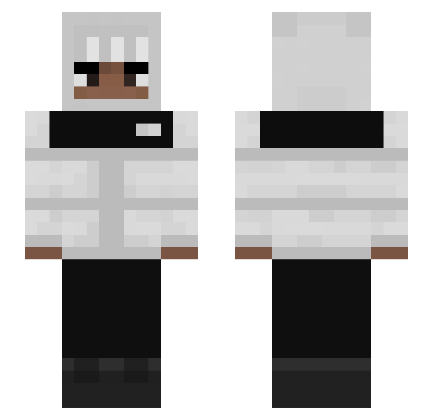 RampaPussi Minecraft skin, front and back view