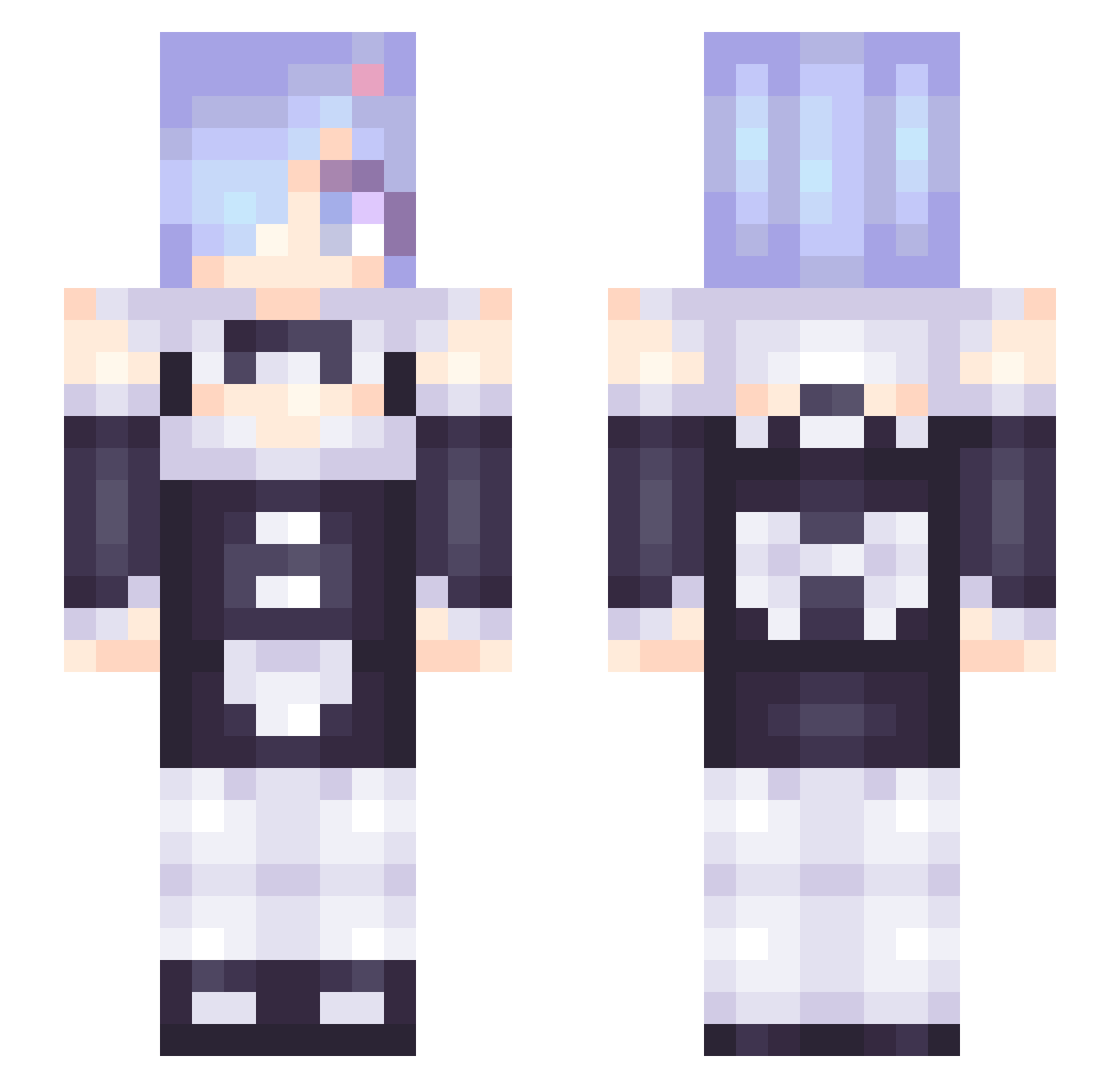 chickenedward Minecraft skin, front and back view
