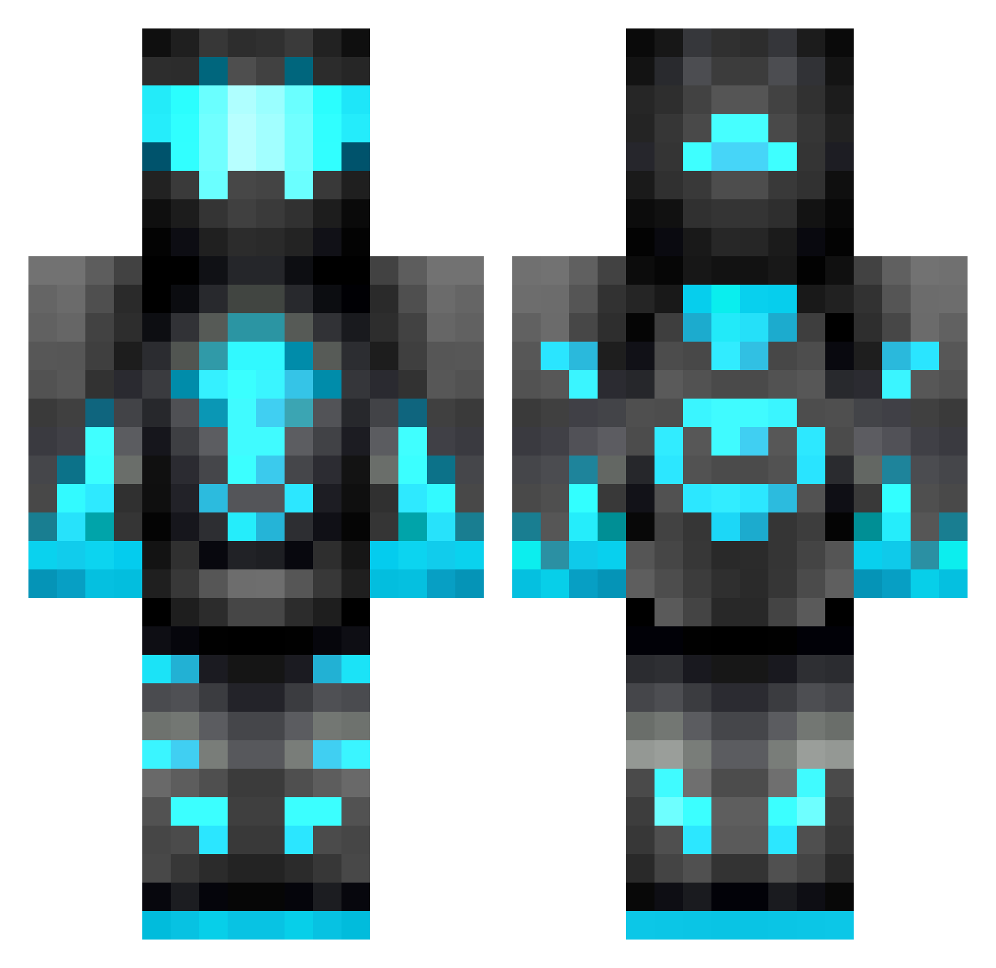 folant Minecraft skin, front and back view