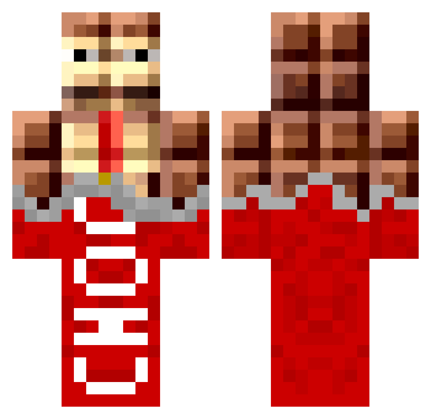suppeoples Minecraft skin, front and back view