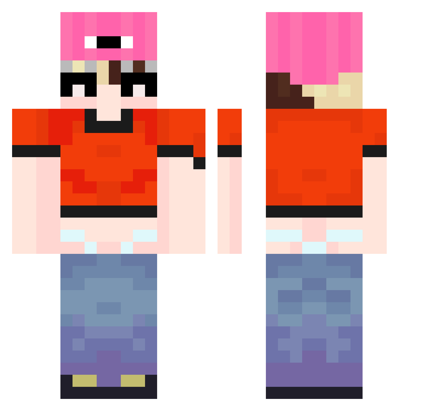 Skully6775 Minecraft skin, front and back view