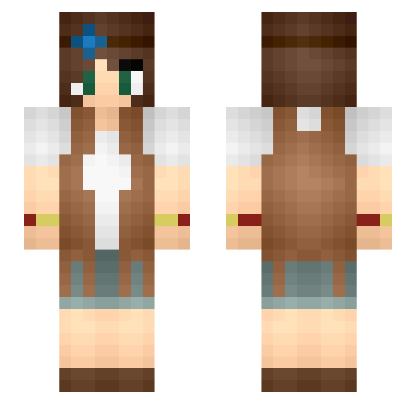 Carrissa Minecraft skin, front and back view