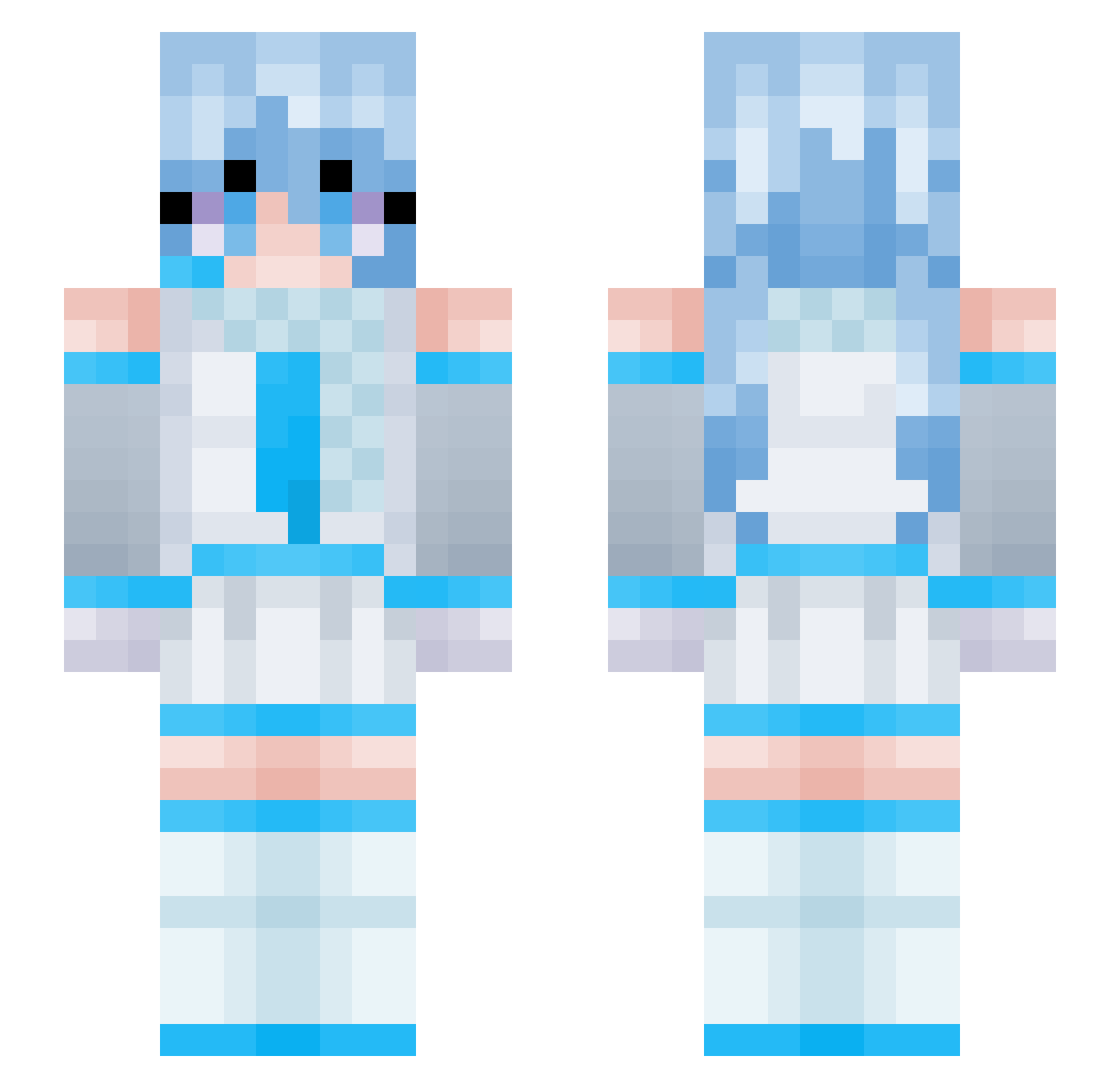 Tey_42 Minecraft skin, front and back view
