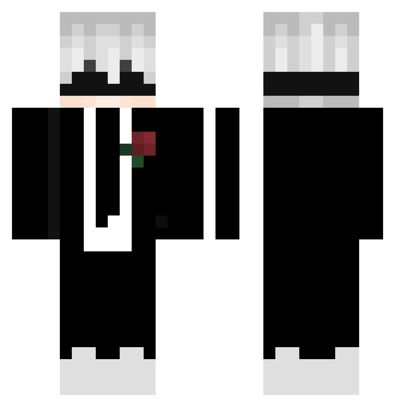 Miffy11 Minecraft skin, front and back view