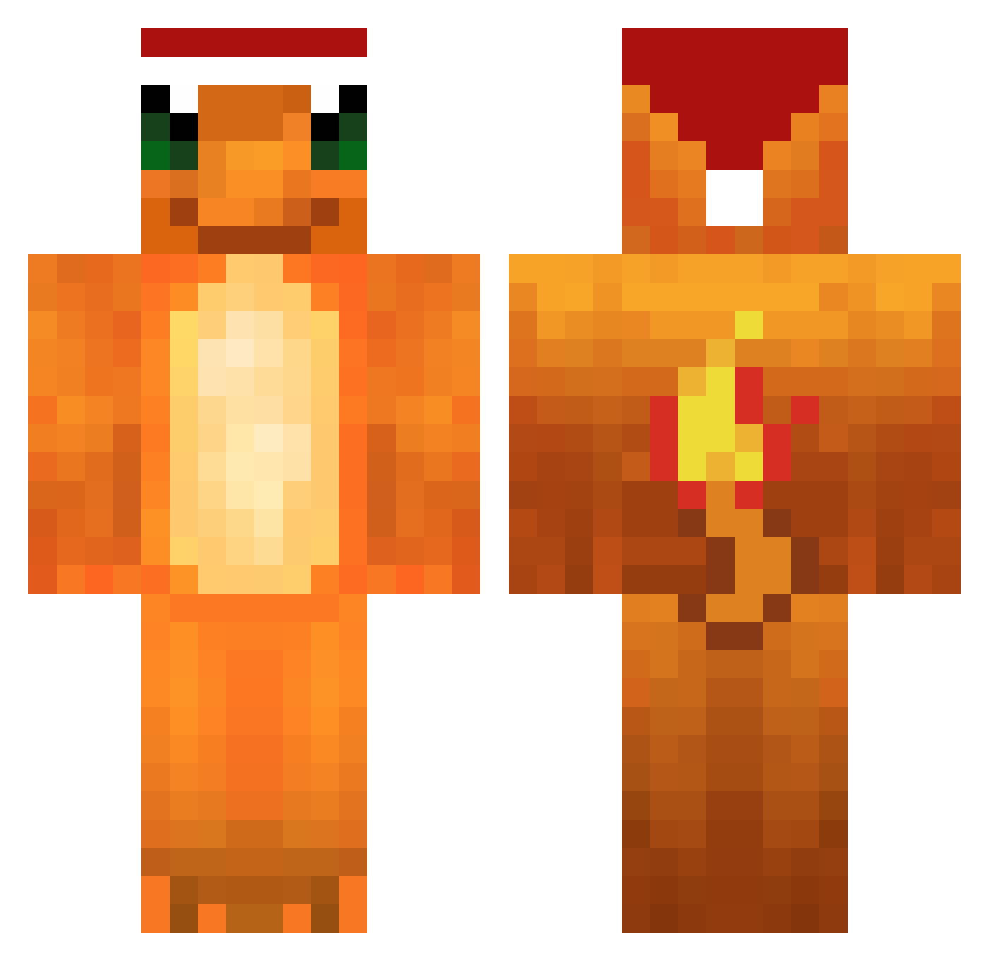 zitsLeo Minecraft skin, front and back view