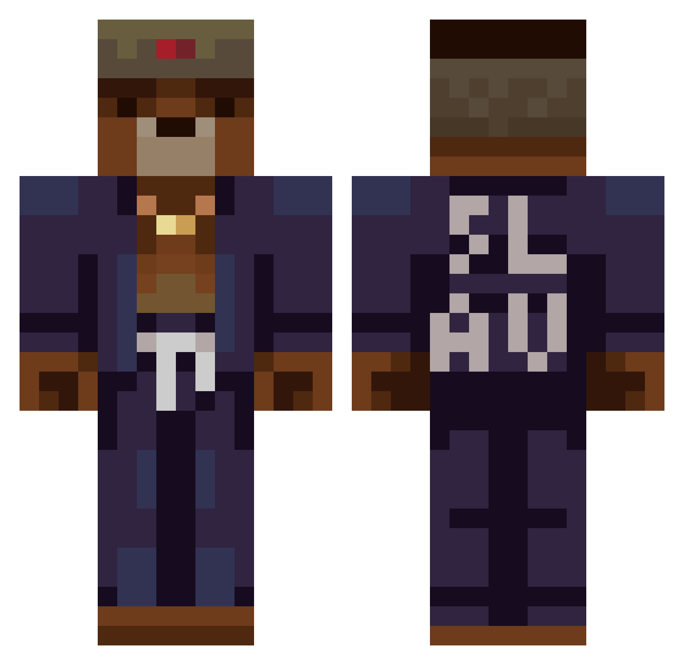 _Vova Minecraft skin, front and back view