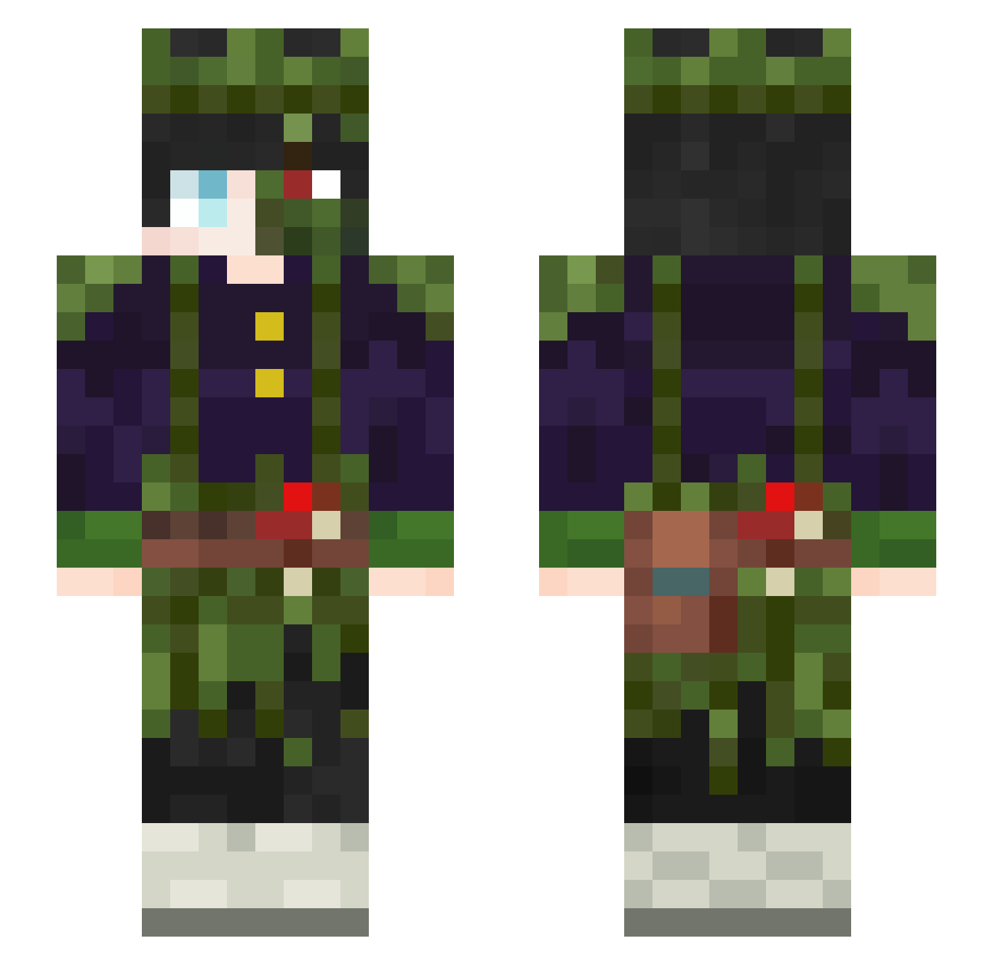 Severboy9 Minecraft skin, front and back view