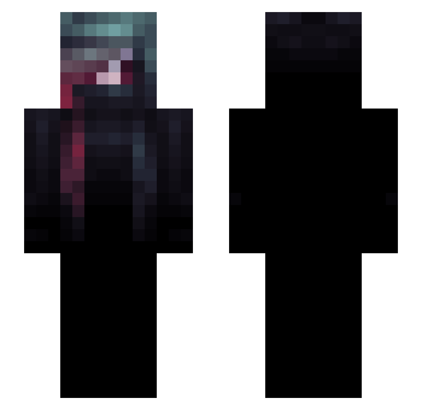 vqys Minecraft skin, front and back view
