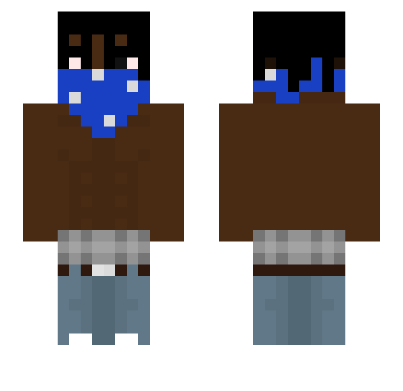 rl_Hashim Minecraft skin, front and back view