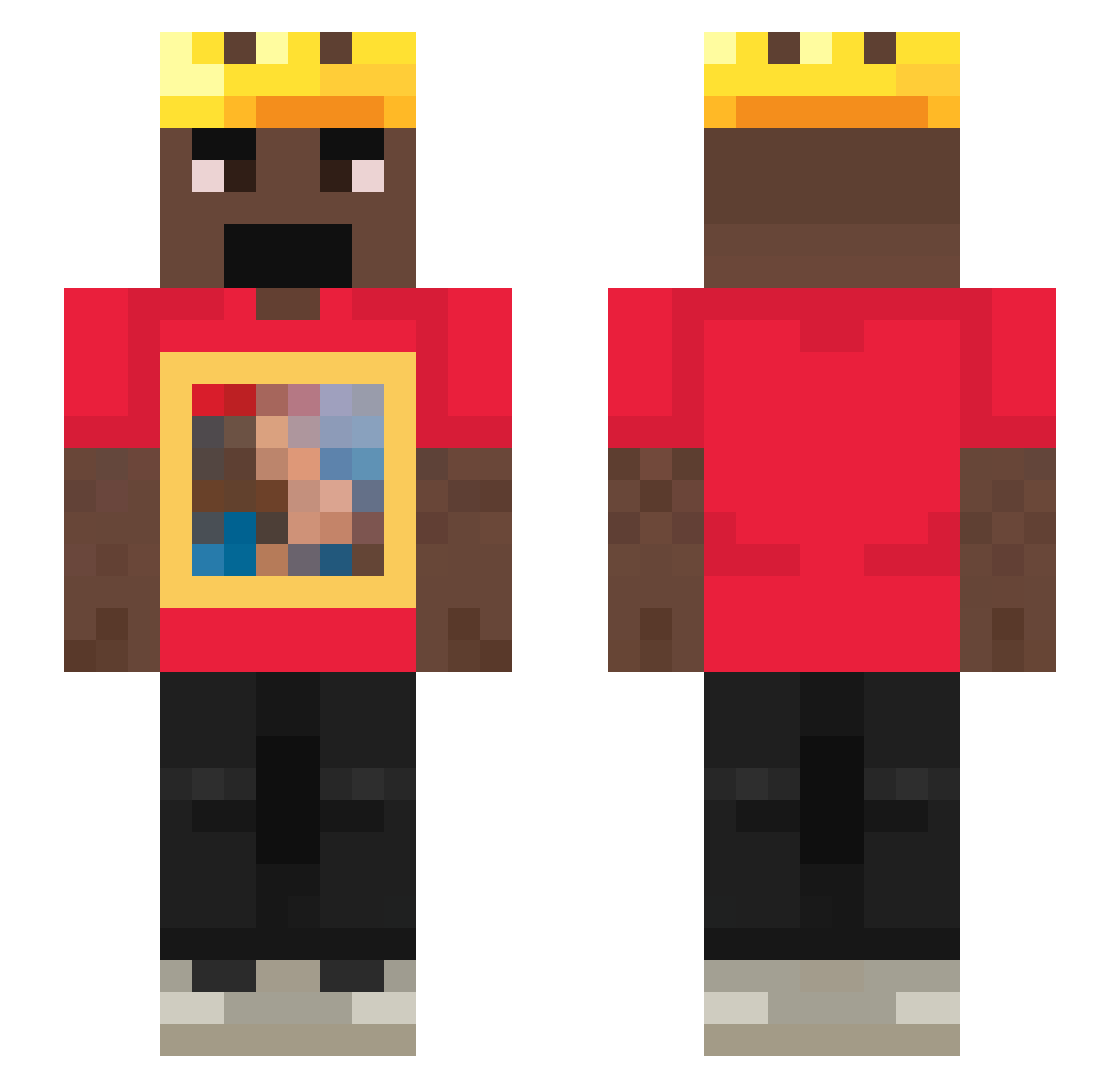 M1ch4__ Minecraft skin, front and back view