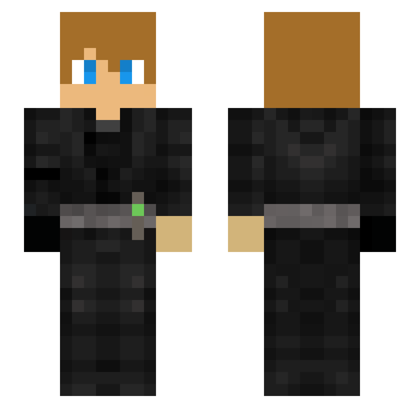 aiynos Minecraft skin, front and back view