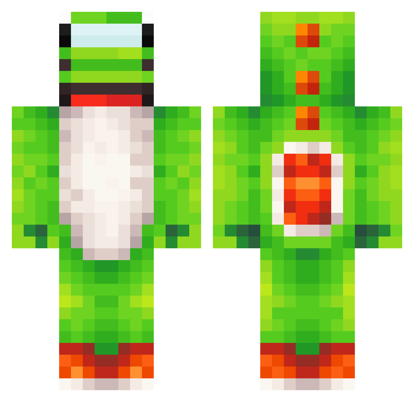 Lun_a Minecraft skin, front and back view