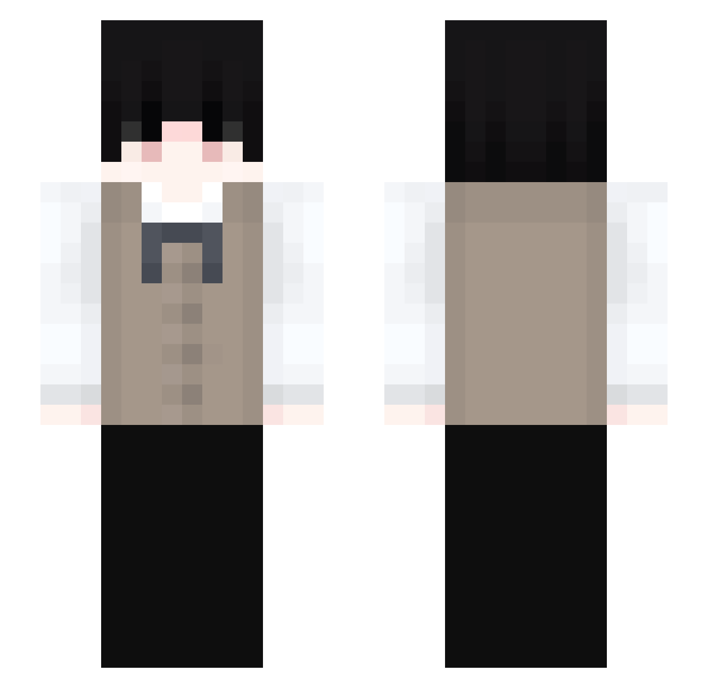 TeamCenter Minecraft skin, front and back view