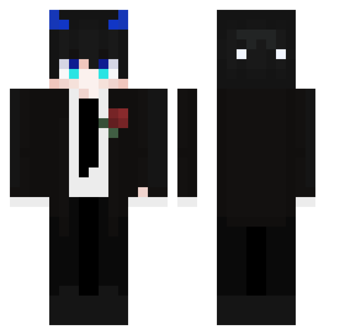 TULIPIPA Minecraft skin, front and back view