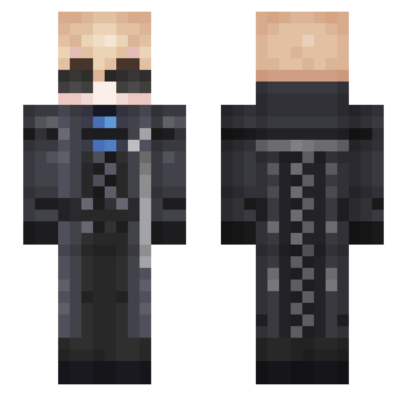 WSSSSSSSSSS Minecraft skin, front and back view