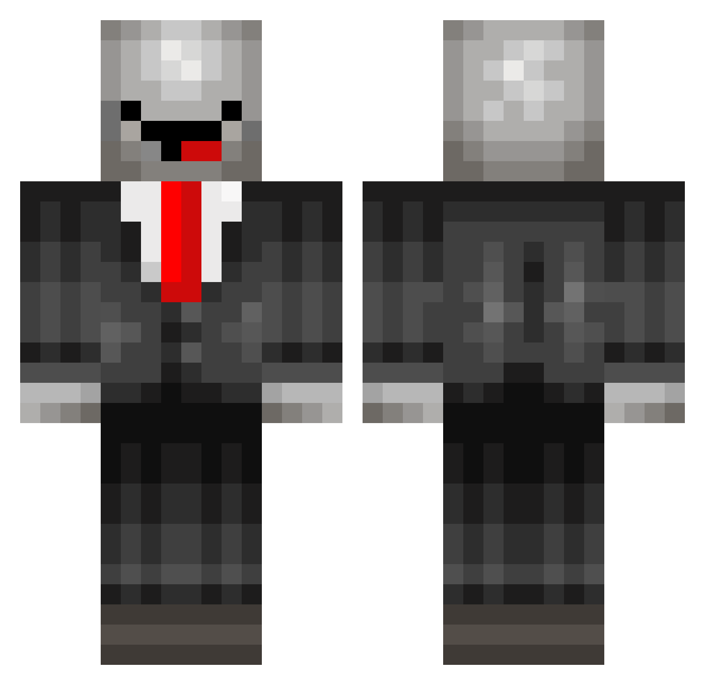 bobkid Minecraft skin, front and back view