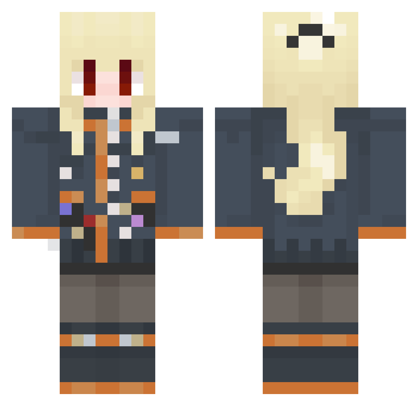 The0neWhoGr1ps Minecraft skin, front and back view