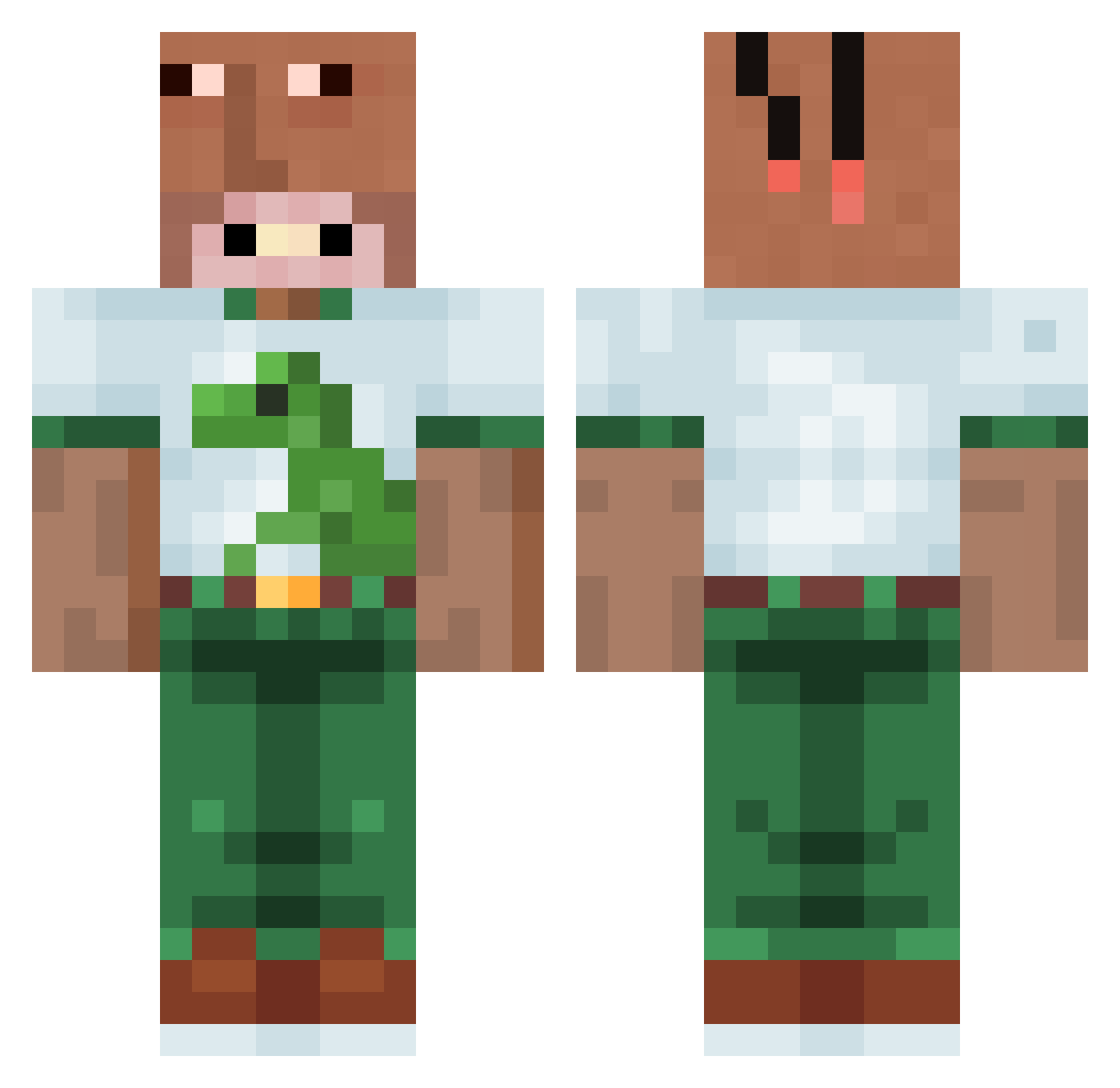 VipersVenomReal Minecraft skin, front and back view