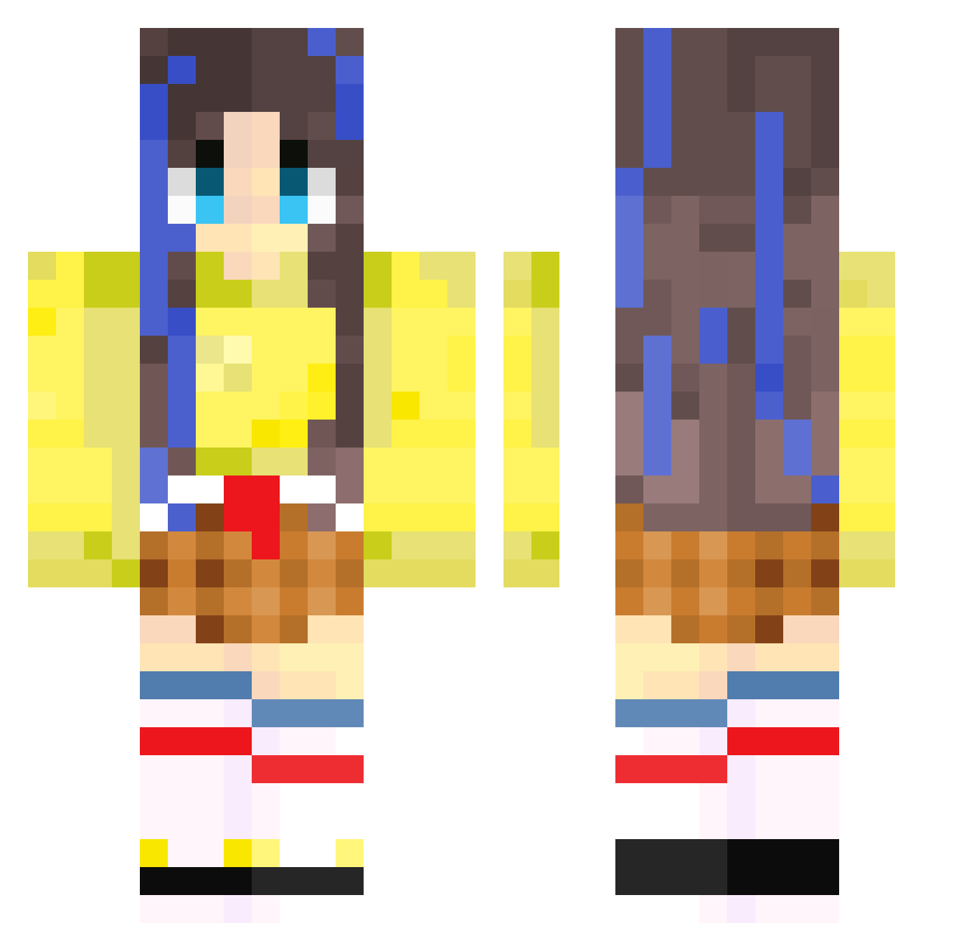 tiffanylin Minecraft skin, front and back view