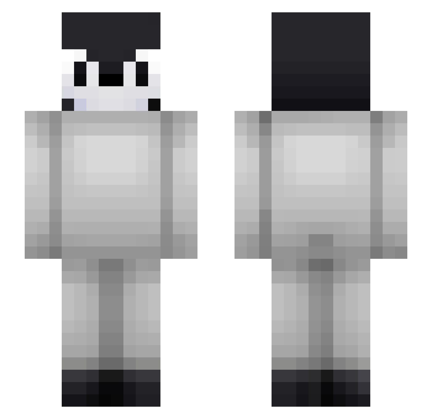 Waveyfam Minecraft skin, front and back view