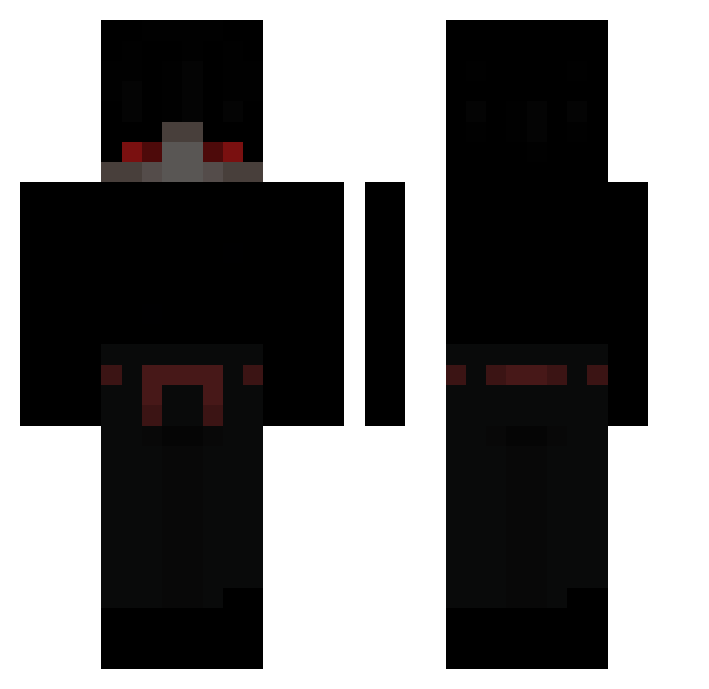 scxv Minecraft skin, front and back view