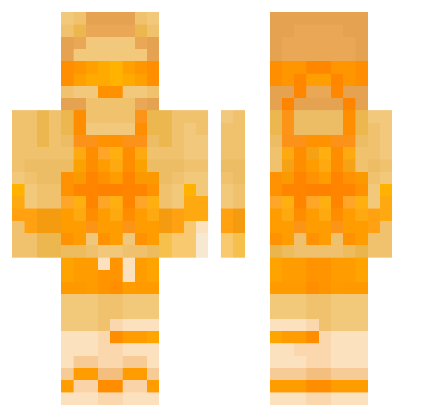 Txctqc Minecraft skin, front and back view