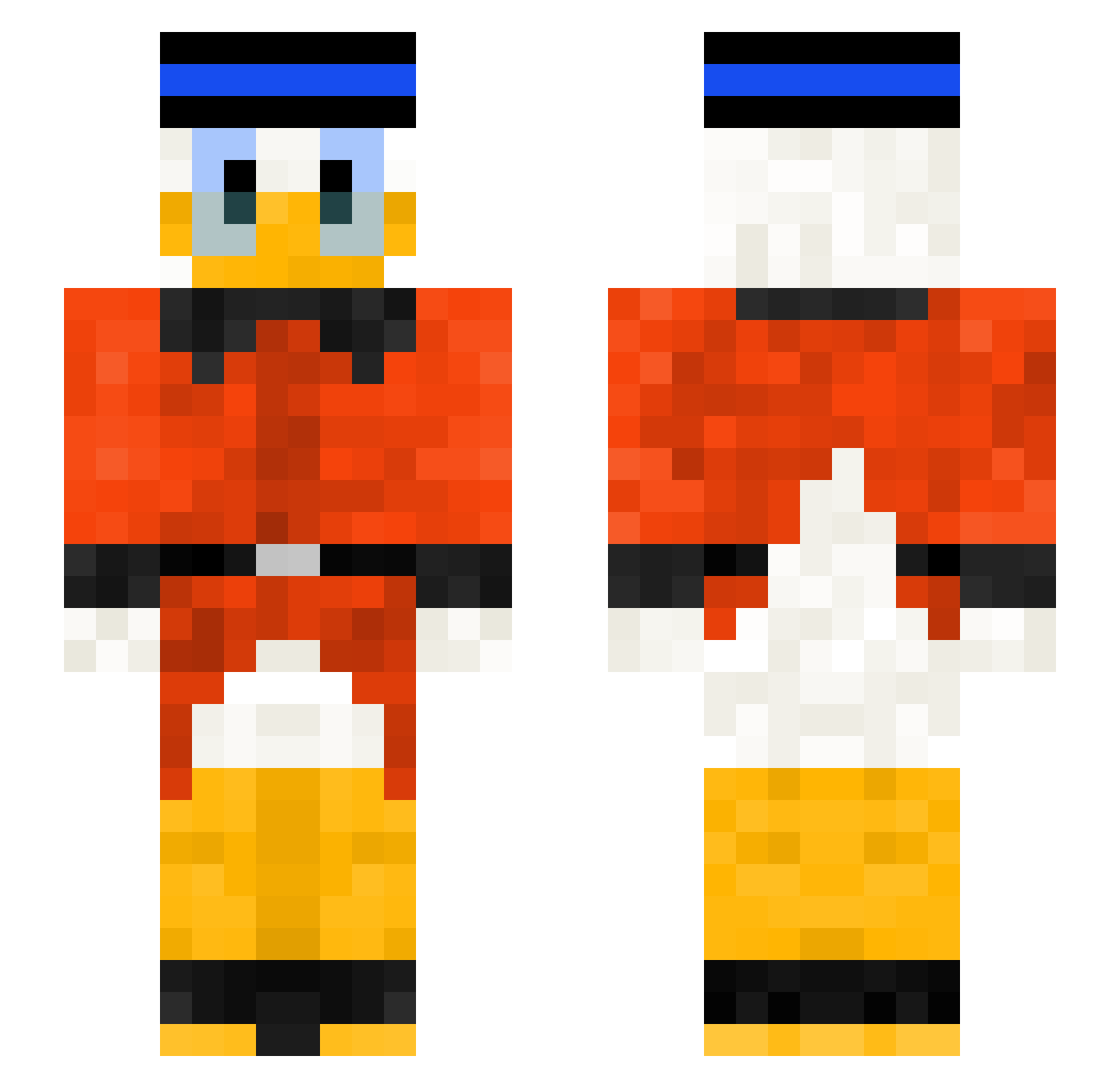 GIA_Crais Minecraft skin, front and back view