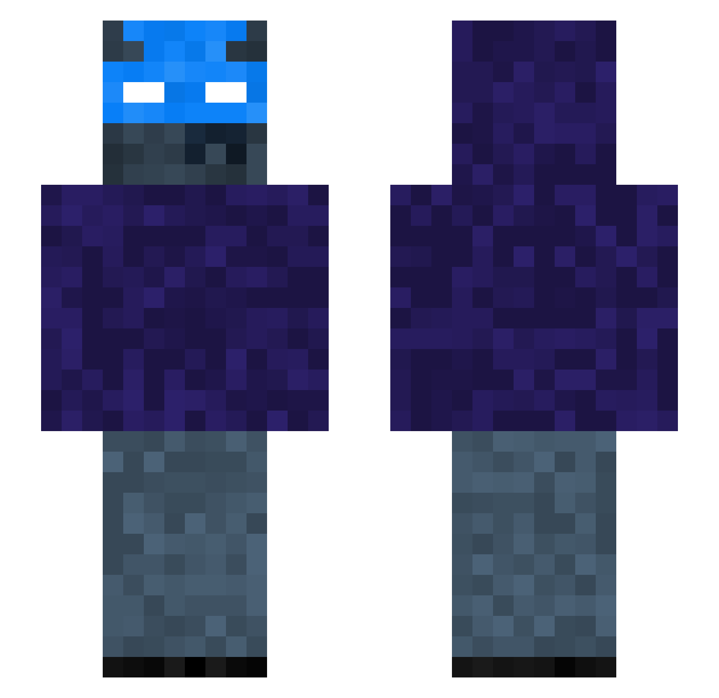 chefedaZona Minecraft skin, front and back view