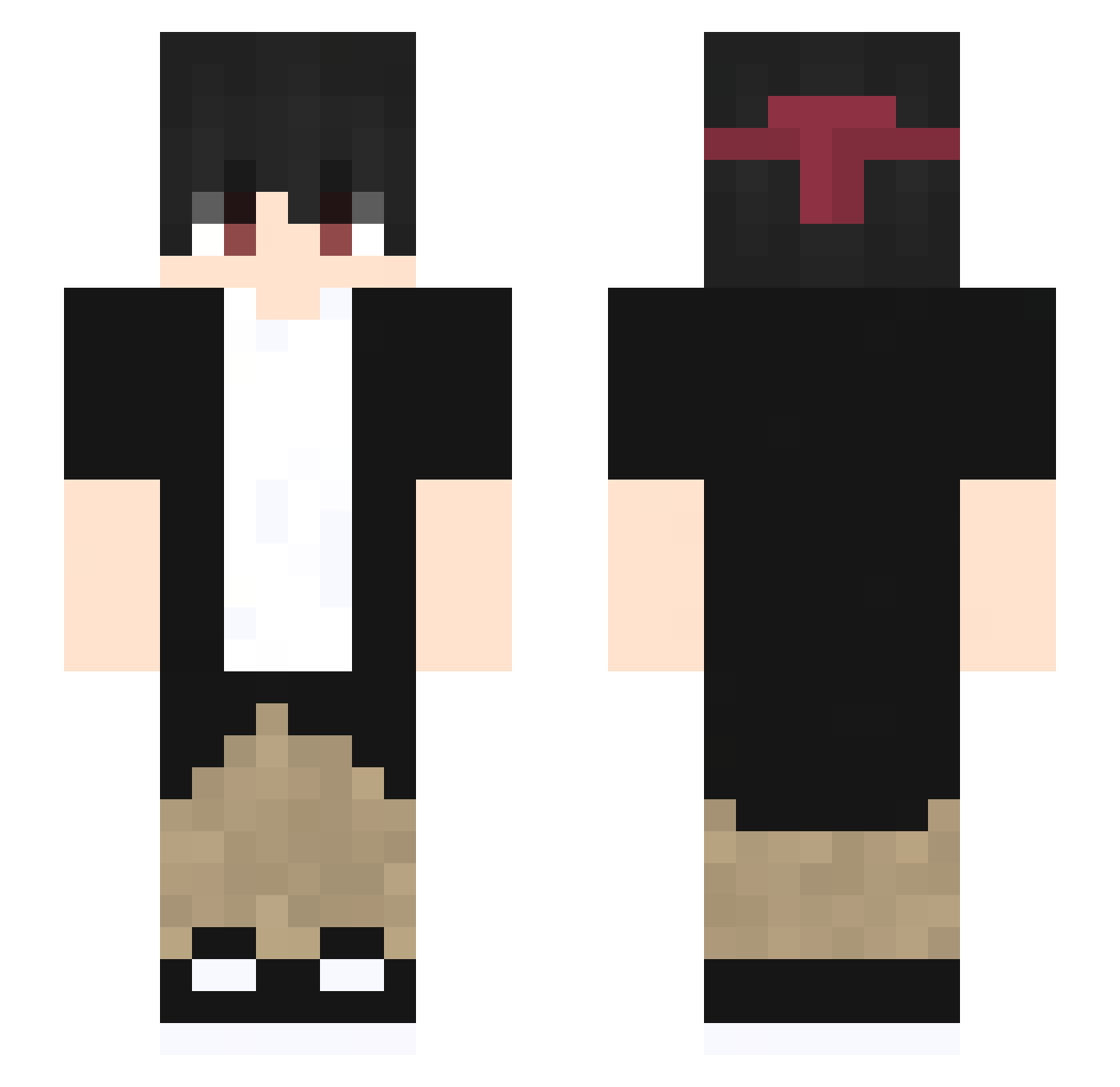 RaysDream Minecraft skin, front and back view