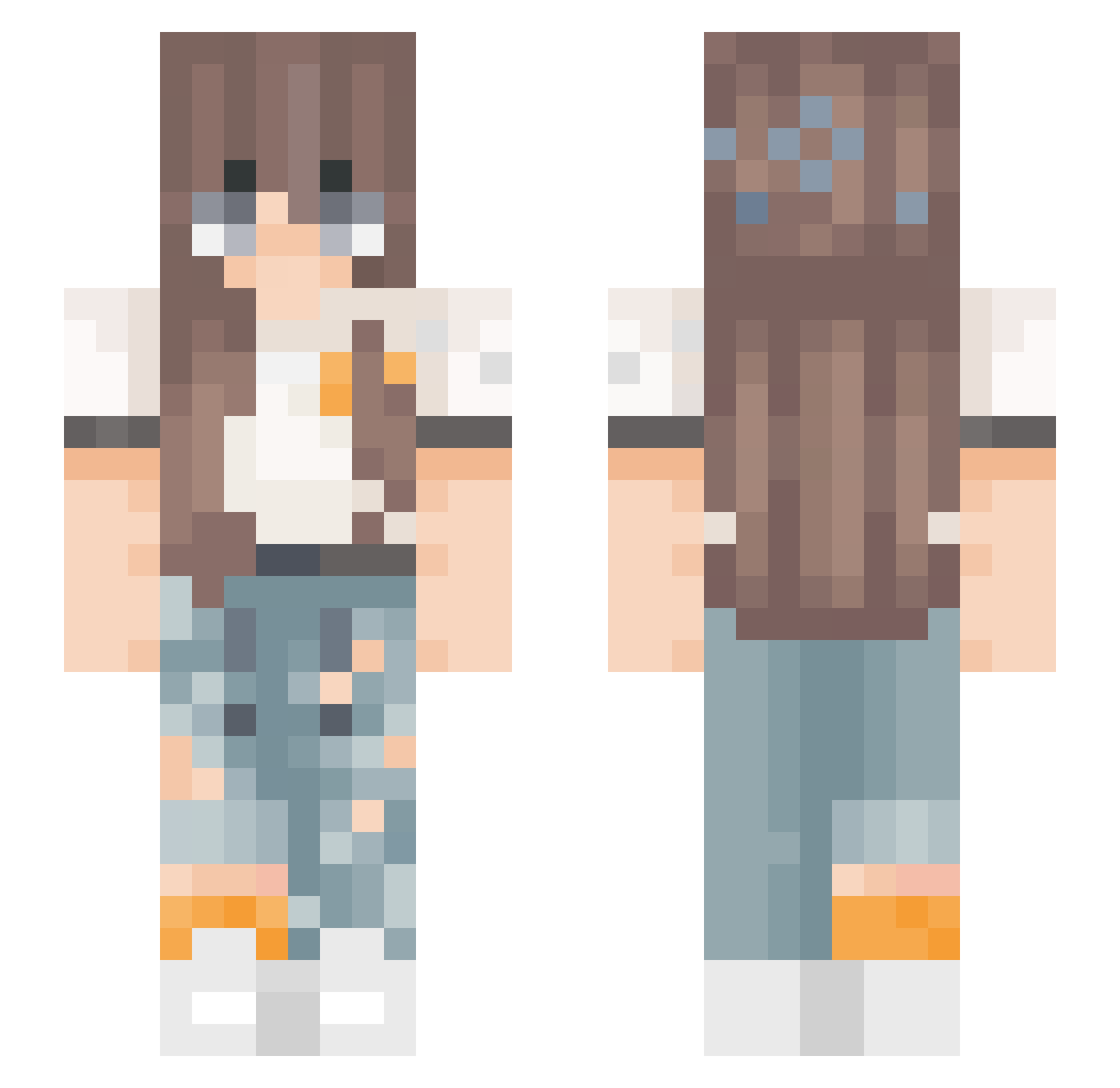 SIHLY Minecraft skin, front and back view