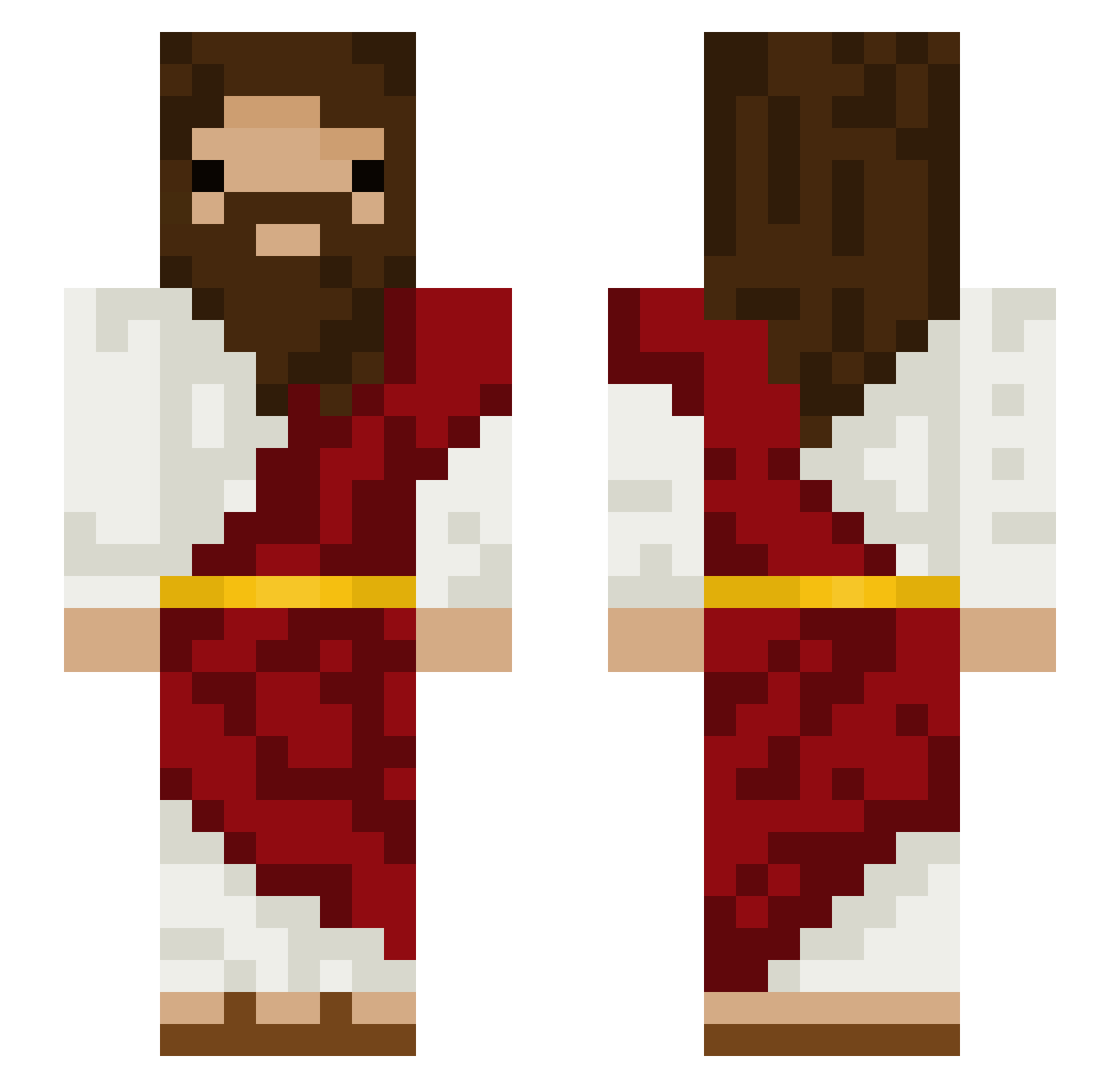 Banica Minecraft skin, front and back view