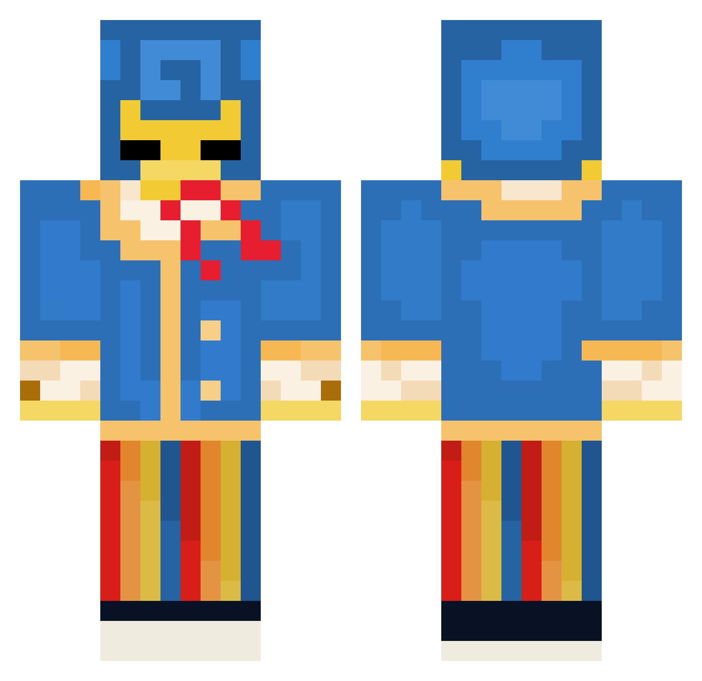 RapidLatte6 Minecraft skin, front and back view