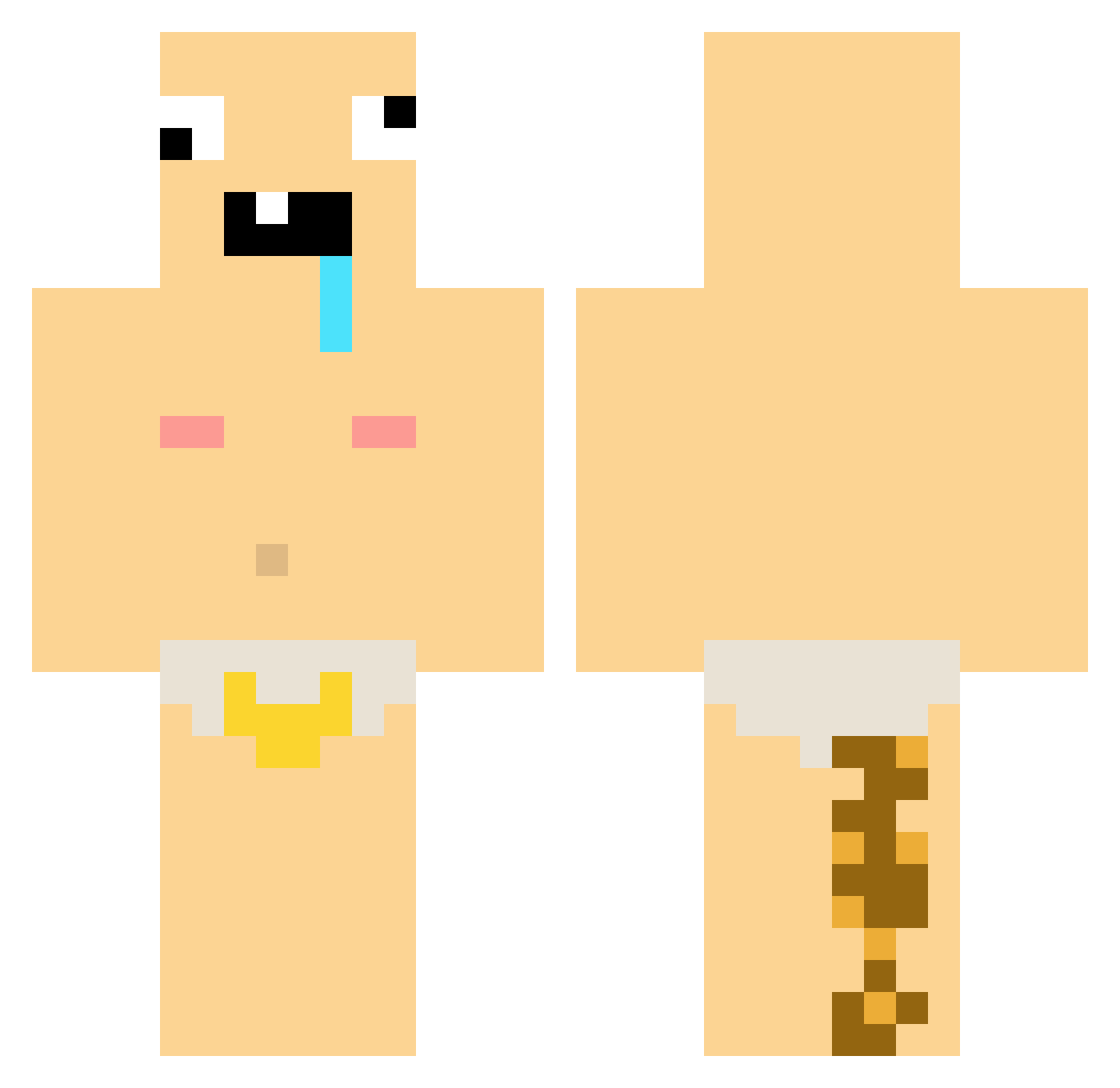 Its1cm Minecraft skin, front and back view