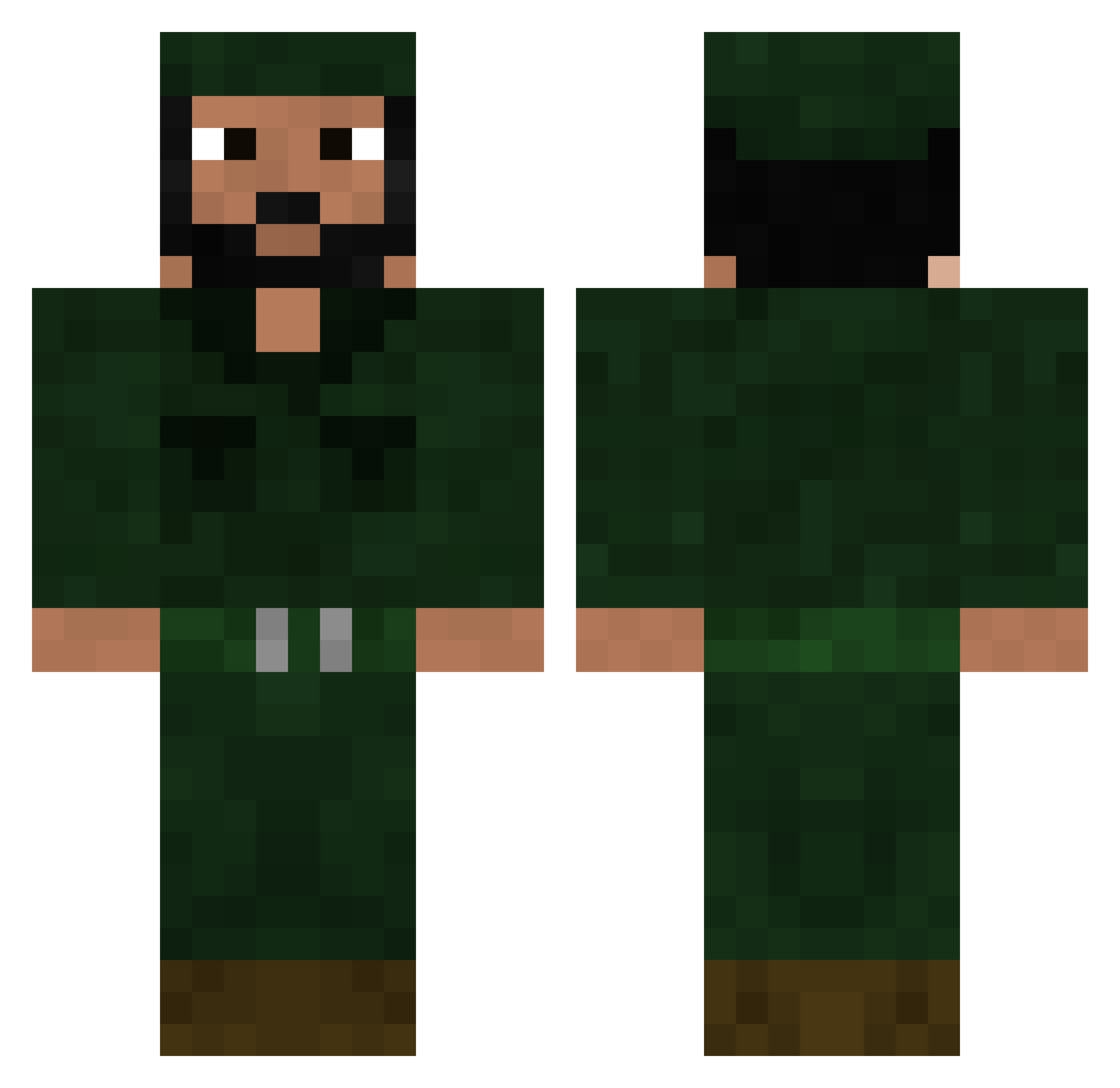 __Dewey Minecraft skin, front and back view